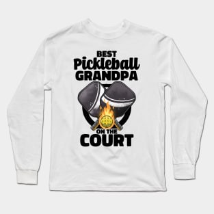 Best Pickleball Grandpa Paddle Pickleballer Lucky Pickleball Long Sleeve T-Shirt